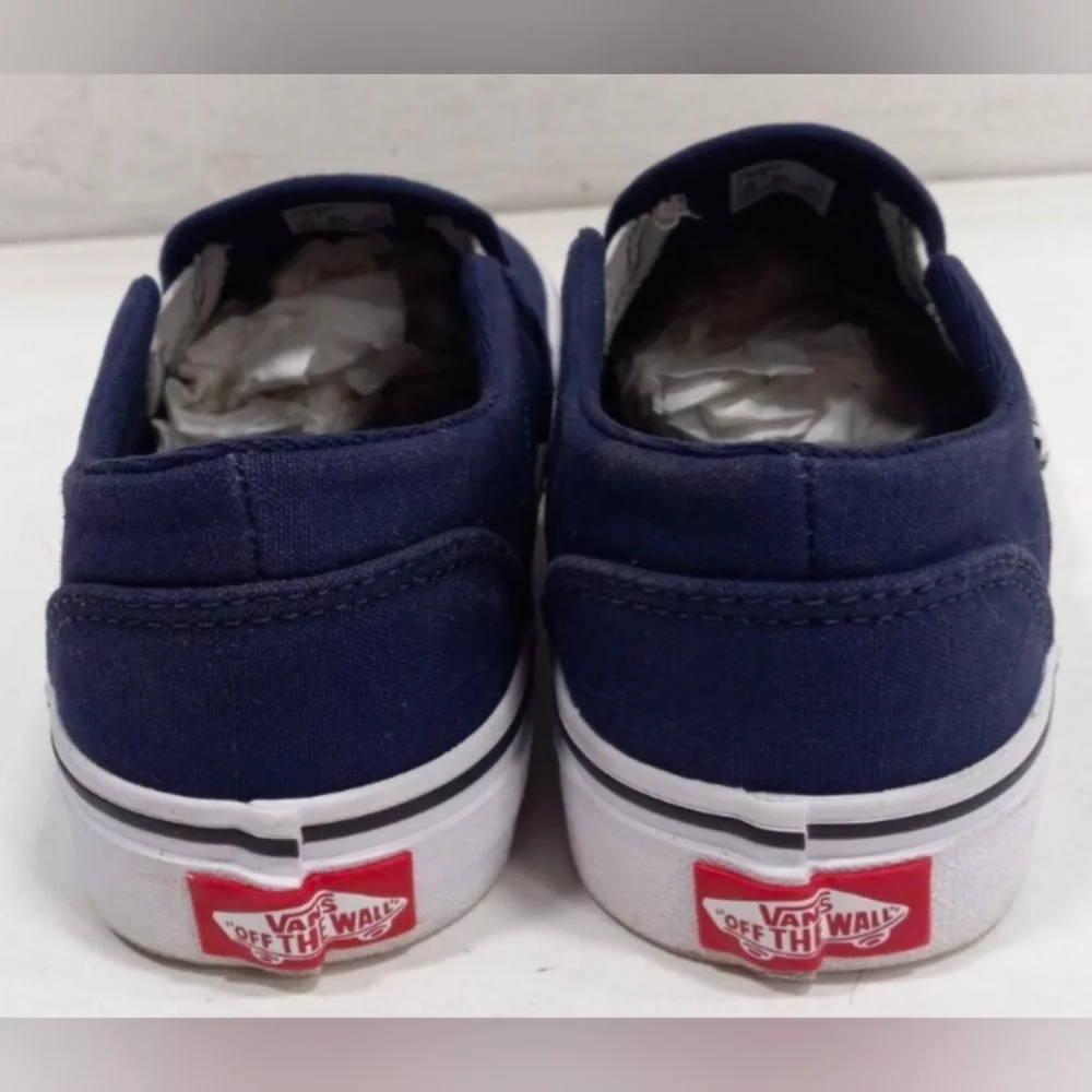 Vans Asher Slip-on Flowers Eclipse Navy Sneakers Size 7.5 Like New MSRP $75 - Picture 7 of 9